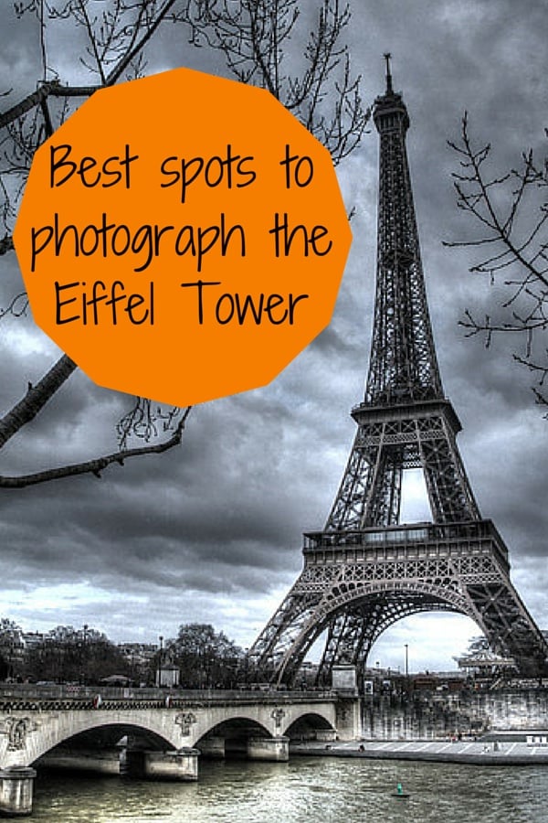Best spots to photograph the Eiffel tower, Paris, France