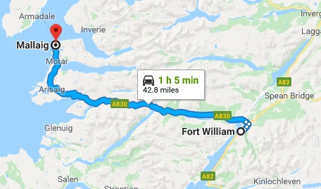 Image result for arisaig and mallaig map