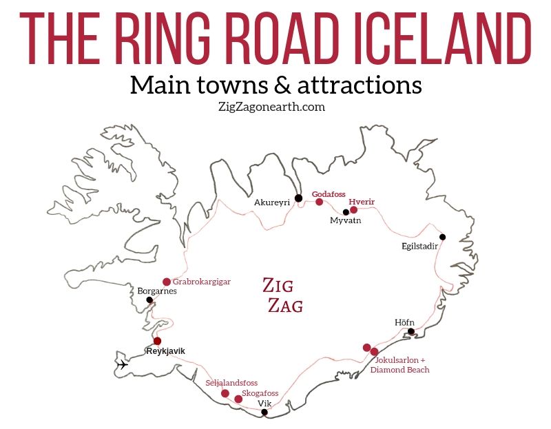 Inspirer Logique Lactuel iceland ring road attractions map Huh En ...