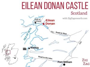 Eilean Donan Castle Location Map 300x225 
